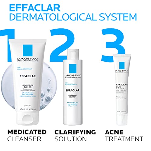 La Roche-Posay Effaclar Medicated Gel Facial Cleanser, Foaming Acne Face Wash...