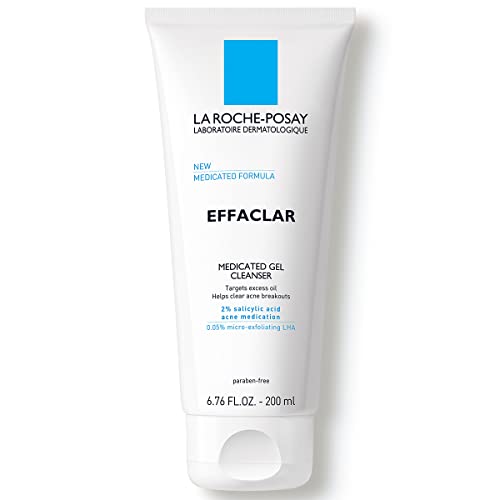 La Roche-Posay Effaclar Medicated Gel Facial Cleanser, Foaming Acne Face Wash...