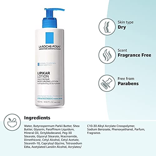 La Roche-Posay Lipikar Body Lotion Daily Repair Moisturizing Cream, Fragrance...