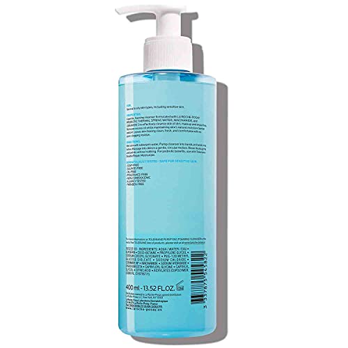 La Roche-Posay Toleriane Purifying Foaming Facial Cleanser, Oil Free Face Was...