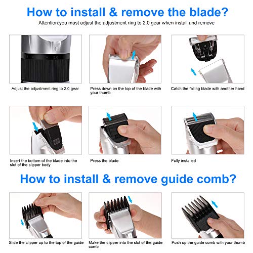 labato Hair Clippers for Men Cordless Beard Trimmer Home Hair Cutting Kit Sha...