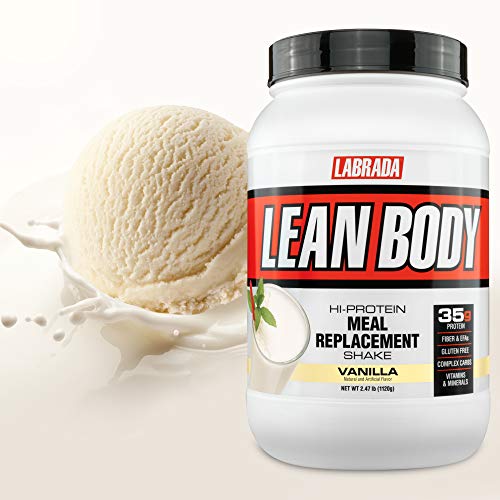 Labrada Nutrition Lean Body Hi-Protein Meal Replacement Shake, Vanilla, 2.47-...