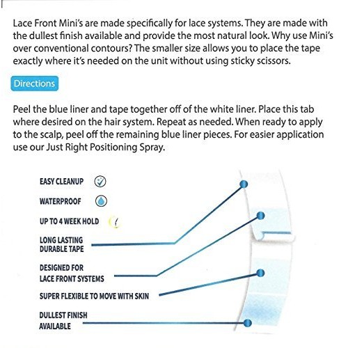 Lace Front Mini's Double Side adhesive 72 mini's per pack
