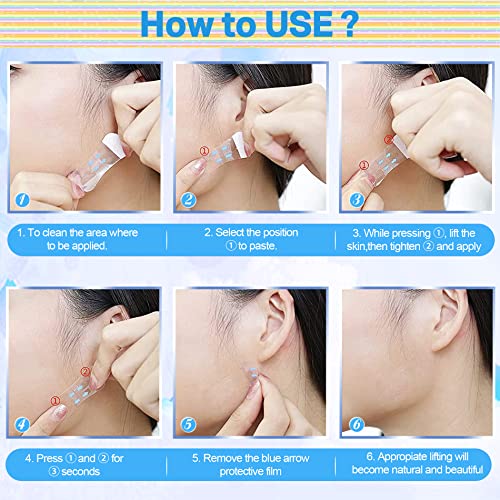 Face Lift Tape, Face Tape Lifting Invisible, Face Lift Tapes and Bands, Makeu...