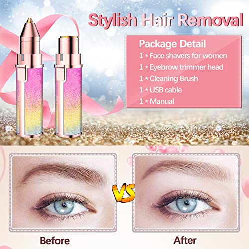 Facial Hair Removal for Women,Eyebrow Razor for Women,Electric Eyebrow Trimme...