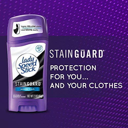 Lady Speed Stick Antiperspirant Deodorant Stainguard Powder Fresh - 2.3 oz (4...