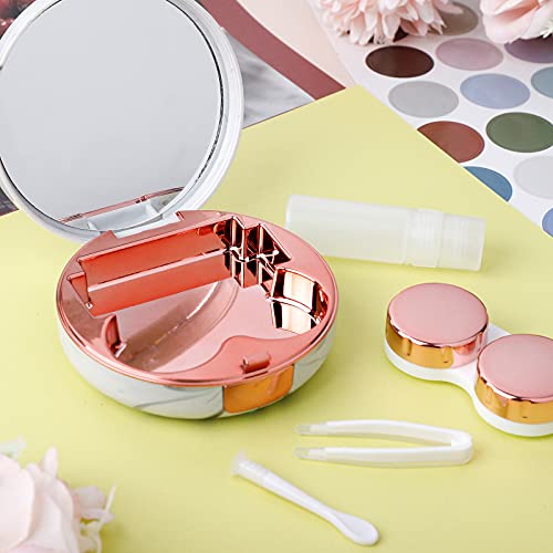 Lady Up Contact Lens Case Kit & 6 Pack Portable Clear Contact Lens Case with ...