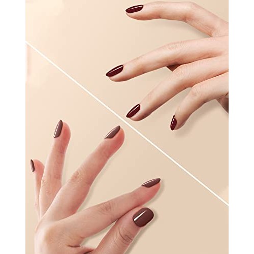 LADYING 144 PCS Glossy Press on Nails Short, Acrylic Press ons False Nails fo...