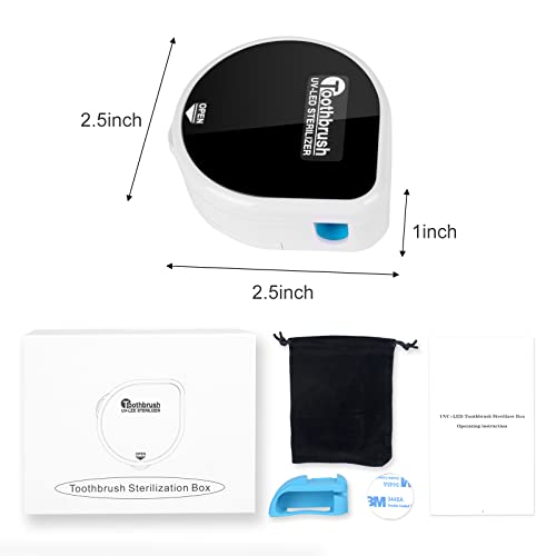 SmartSF UV Toothbrush sterilizer Case, Outdoor UV Sanitizer Toothbrush, Porta...