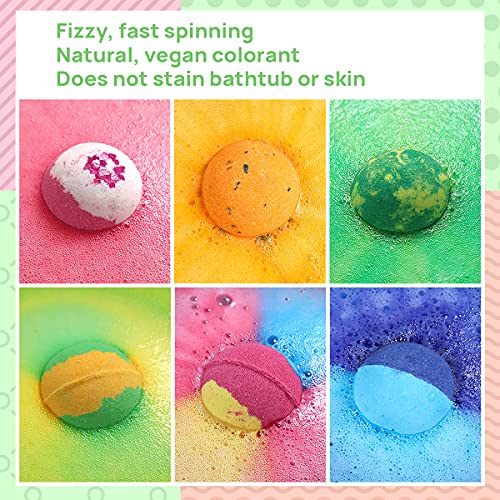 Organic Bath Bombs for Kids and Women (25 Pcs with 3 Bubble Bars & Dried Flow...