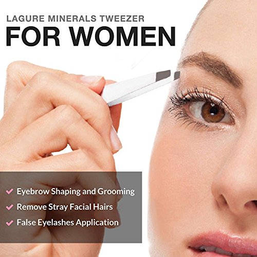 Slant Tweezers - Best for Shaping Eyebrows, Applying False Lashes, Hair Remov...