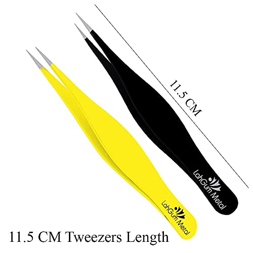 Super Sharp Pointed Tweezers Precision Fine Point Tip Ingrown Hair Tweezers K...