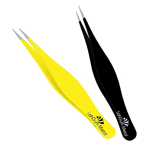 Super Sharp Pointed Tweezers Precision Fine Point Tip Ingrown Hair Tweezers K...