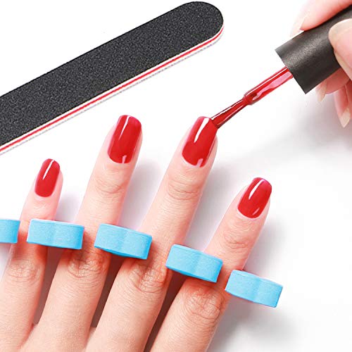 Toe Separators, Lainrrew 50 Pcs/ 25 Pairs Soft Foam Toe Separator Pedicure To...