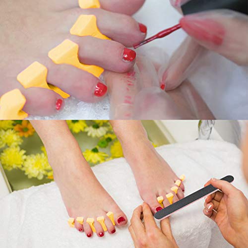 Toe Separators, Lainrrew 50 Pcs/ 25 Pairs Soft Foam Toe Separator Pedicure To...