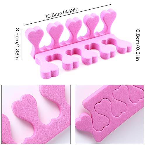 Toe Separators, Lainrrew 50 Pcs/ 25 Pairs Soft Foam Toe Separator Pedicure To...