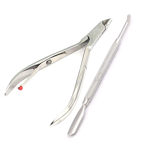 LAJA Imports Cuticle Pusher Cuticle Nipper Stainless Steel Cuticle Trimmer & ...
