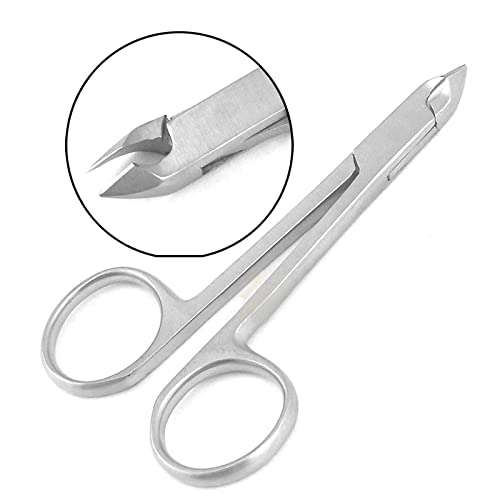 LAJA Imports Long Eye Cuticle Nipper Scissors Type Full Jaw - 7 Mm