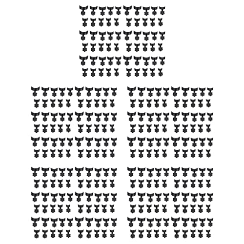 LALAFINA French Short Style Acrylic False Nail: Black Art Tips Finger Sticker...