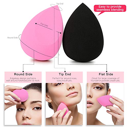 Lalasis Makeup Sponge, 6 Pcs Multi-colored Blender Blending Beauty Sponges fo...