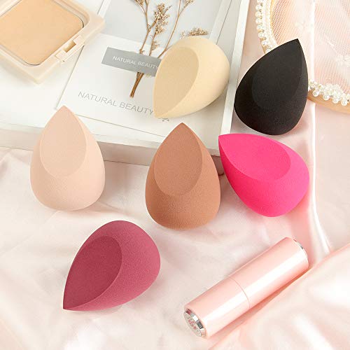 Lalasis Makeup Sponge, 6 Pcs Multi-colored Blender Blending Beauty Sponges fo...