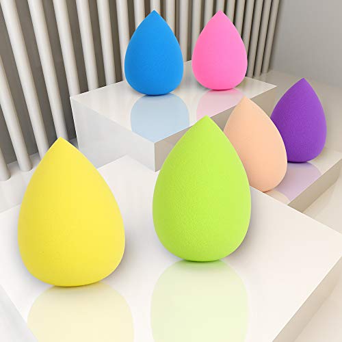 Lalasis Makeup Sponge, 6 Pcs Multi-colored Blender Blending Beauty Sponges fo...