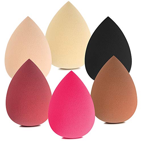 Lalasis Makeup Sponge, 6 Pcs Multi-colored Blender Blending Beauty Sponges fo...