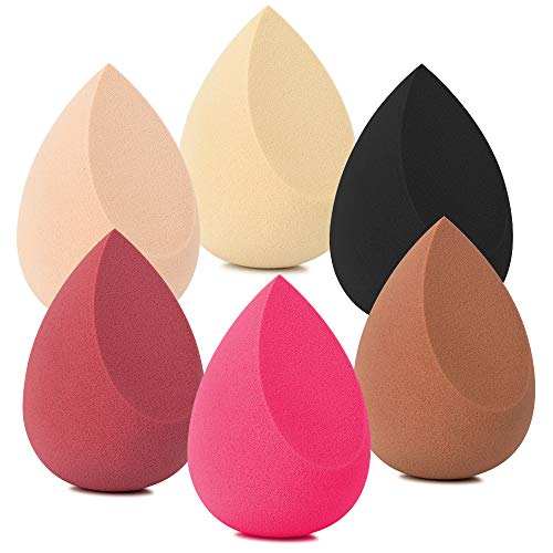 Lalasis Makeup Sponge, 6 Pcs Multi-colored Blender Blending Beauty Sponges fo...