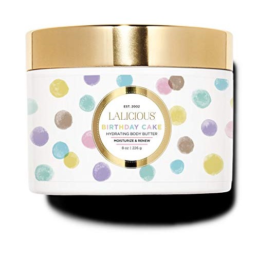 LALICIOUS Birthday Cake Shimmering Body Butter - Hydrating Body & Skin Moistu...