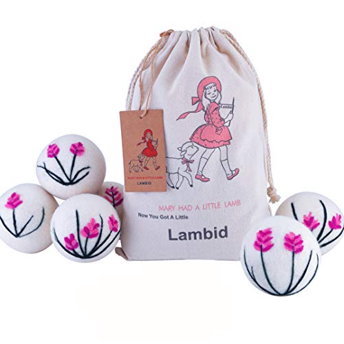 LAMBID Wool Dryer Balls, Pet Hair Removal Laundry Balls for Dryer Reusable An...