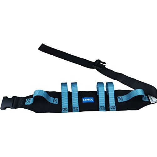 LAMBOX Gait Belt with 6 Handles and Quick Release Buckle (27-48") - Transfer ...