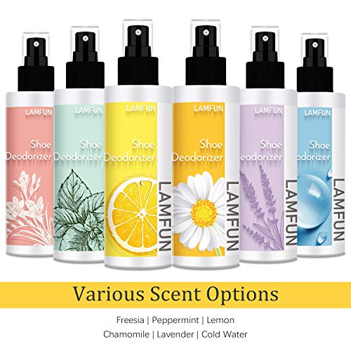Shoe Deodorizer Spray, LamFun Foot Odor Eliminator Spray, Natural Deodorant f...