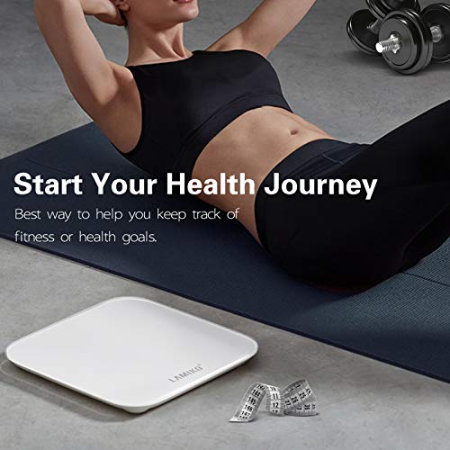 LAMIKO Digital Body Weight Scale with Step-on Technology & LED Display Ultra ...