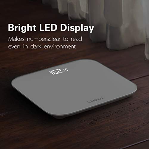 LAMIKO Digital Body Weight Scale with Step-on Technology & LED Display Ultra ...