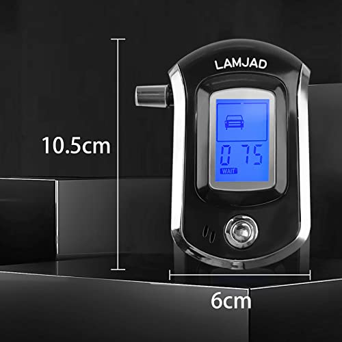 LAMJAD Breathalyzer, Portable Alcohol Tester with 31 Mouthpieces, Professiona...