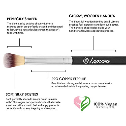 Eye Makeup Brushes Eyeshadow Brush Set - 7pcs Soft Synthetic Eyeshadow Blendi...