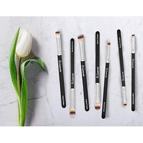 Eye Makeup Brushes Eyeshadow Brush Set - 7pcs Soft Synthetic Eyeshadow Blendi...