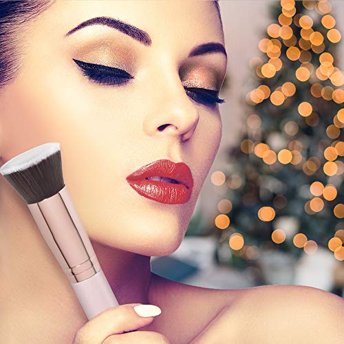 Flat Top Kabuki Foundation Brush - Premium Makeup Face Brush For Liquid, Crea...