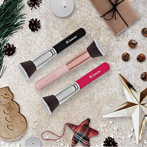 Flat Top Kabuki Foundation Brush - Premium Makeup Face Brush For Liquid, Crea...