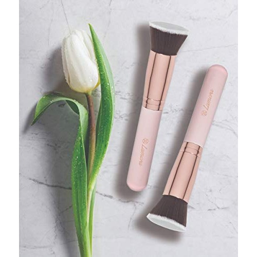 Flat Top Kabuki Foundation Brush - Premium Makeup Face Brush For Liquid, Crea...