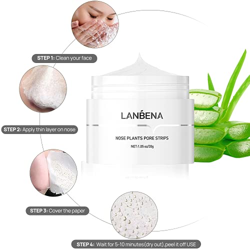 Blackhead Remover Mask, LANBENA Blackhead Strips Blackhead Mask Peel off Mask...