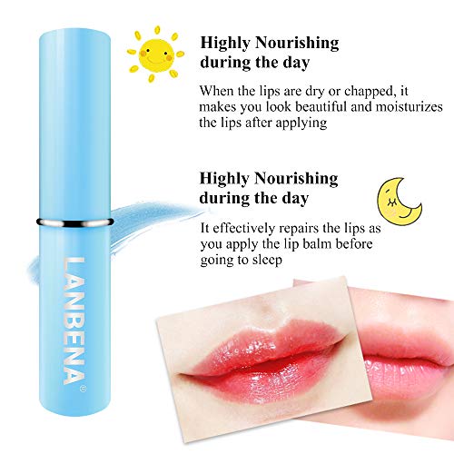 LANBENA Hyaluronic Acid Lip Balm Moisturizing Lips Reduce Fine Lines Relieve ...