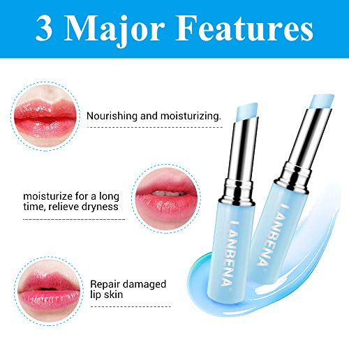LANBENA Hyaluronic Acid Lip Balm Moisturizing Lips Reduce Fine Lines Relieve ...