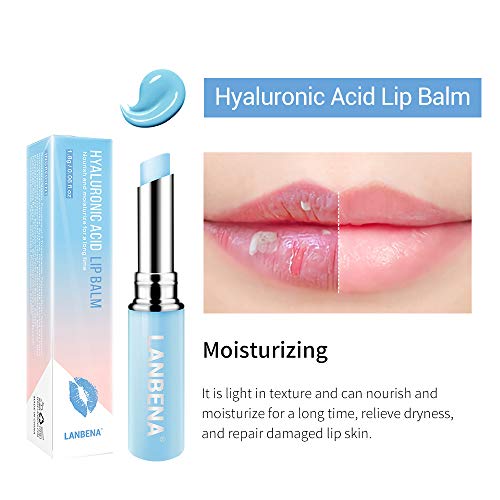 LANBENA Hyaluronic Acid Lip Balm Moisturizing Lips Reduce Fine Lines Relieve ...