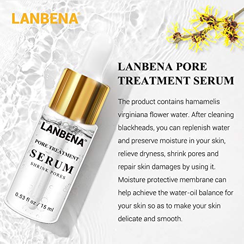 LANBENA Pore Skin Care Serum Facial Essence for Shrinking Pores + Relieving D...