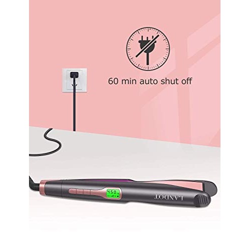 LANDOT Hair Straightener and Curler 2 in 1, Twist Straightening Curling Iron,...