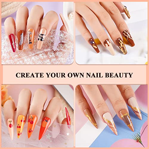 LanFo Acrylic Powder Set 12 Colors Acrylic Nail Powder Kit Nude Brown Orange ...