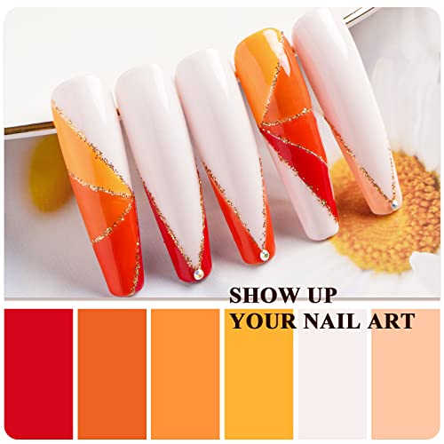 LanFo Acrylic Powder Set 12 Colors Acrylic Nail Powder Kit Nude Brown Orange ...