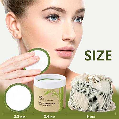 Langsprit Reusable Cotton Rounds - Washable Makeup Remover Pads for Toner, Co...