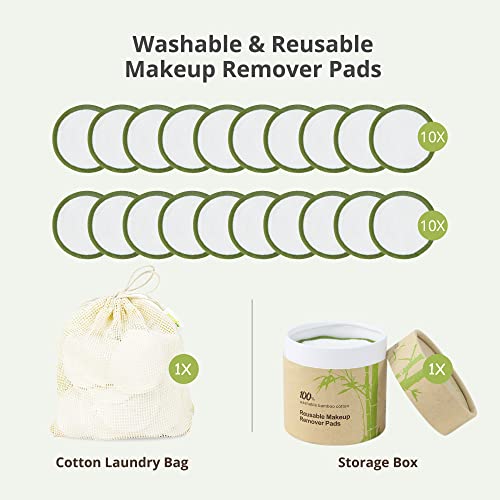 Langsprit Reusable Cotton Rounds - Washable Makeup Remover Pads for Toner, Co...